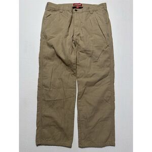 Coleman 38 x 30 Khaki Cotton‎ Duck Flannel Lined Outdoor Pants